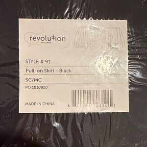 Revolution Black pull on Dance Skirt
